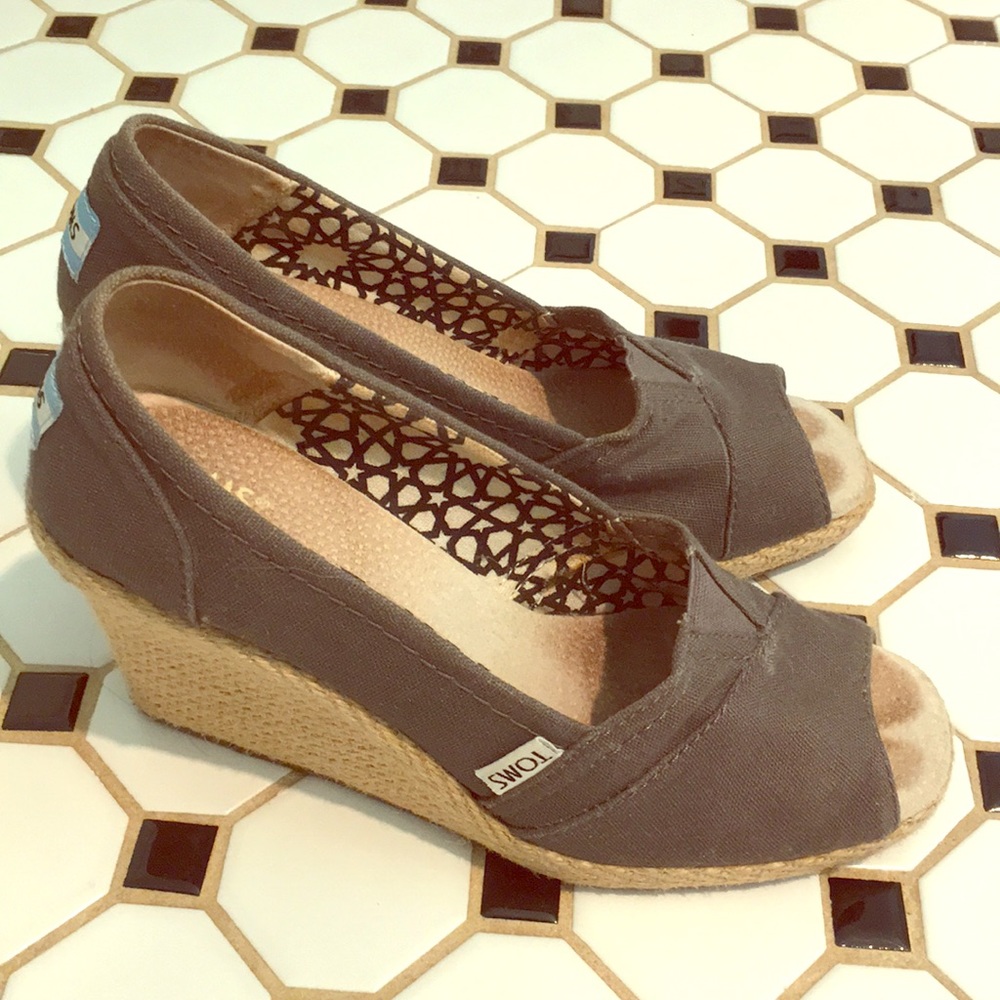Toms Peep Toe Wedges